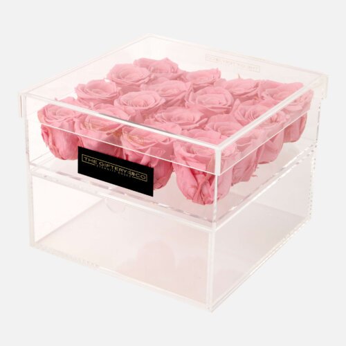 pink forever rose acrylic box