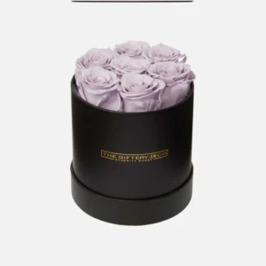 Small Round Eternity Rose Box | Lilac